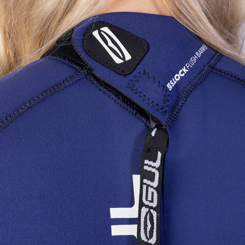 2025 Gul Womens Response 3/2mm GBS Back Zip Wetsuit RE1232-C1 - Blue / Paisley